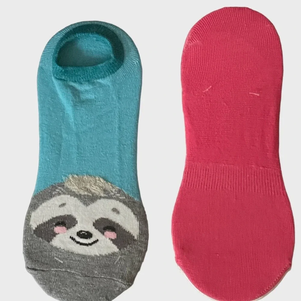 Women’s Foot Liners Rainbow Sloth Socks